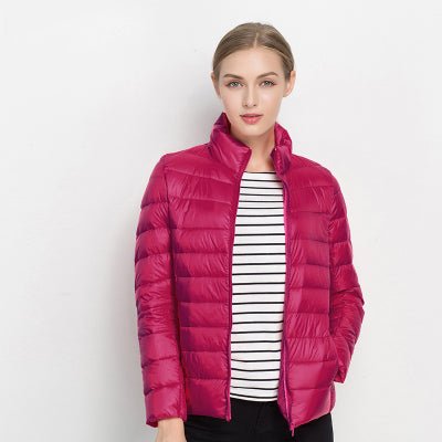 Gilvorna | Damen Leichte Steppjacke Kurz Winterjacke - Taupe - Image 6