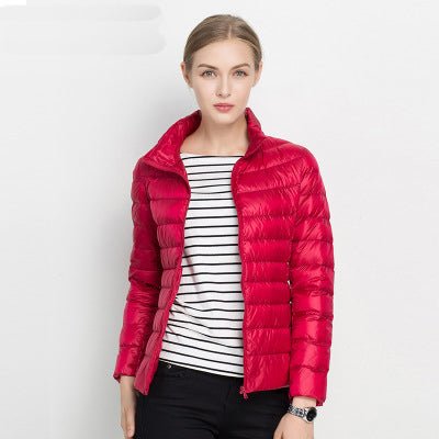 Gilvorna | Damen Leichte Steppjacke Kurz Winterjacke - Taupe - Image 7