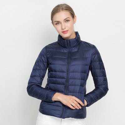 Gilvorna | Damen Leichte Steppjacke Kurz Winterjacke - Taupe - Image 9