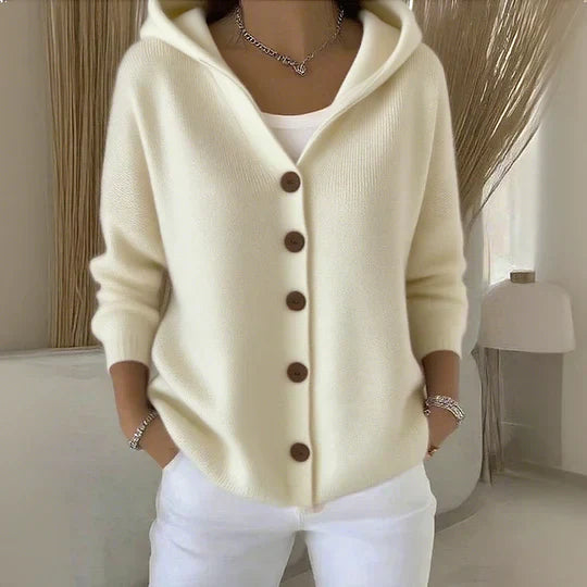 Golvekka | Damen Strickjacke mit Kapuze - Pink - Image 2