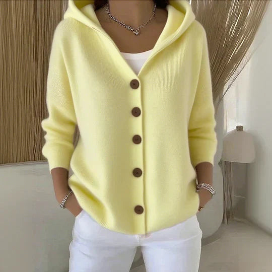 Golvekka | Damen Strickjacke mit Kapuze - Pink - Image 4