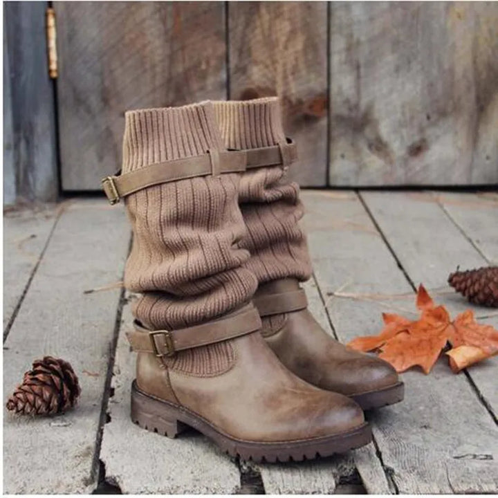 Golvind | Damen Winterstiefel mit Strickschaft - Image 1