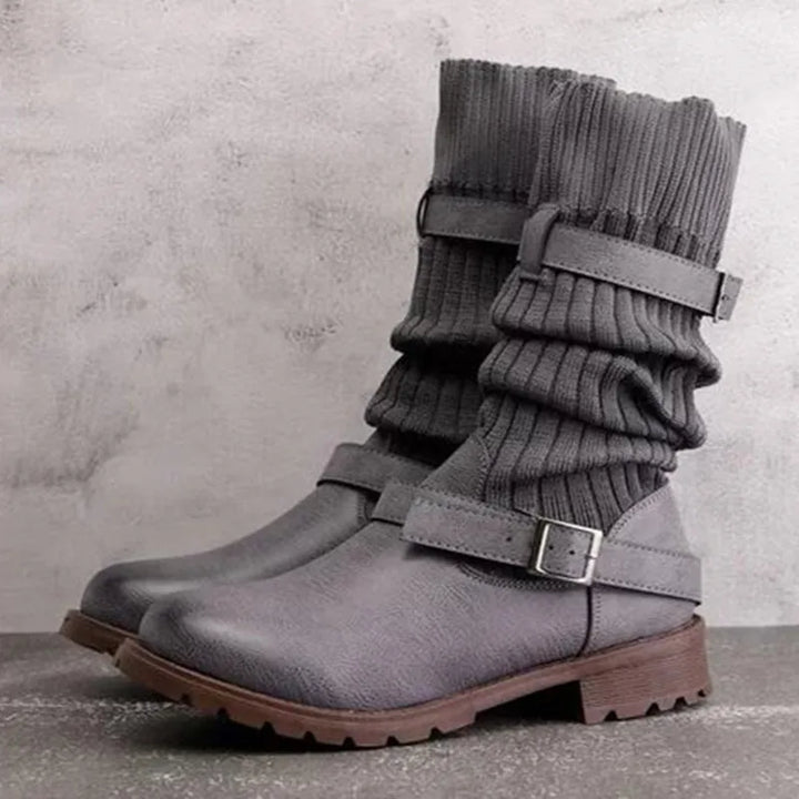 Golvind | Damen Winterstiefel mit Strickschaft - Image 3
