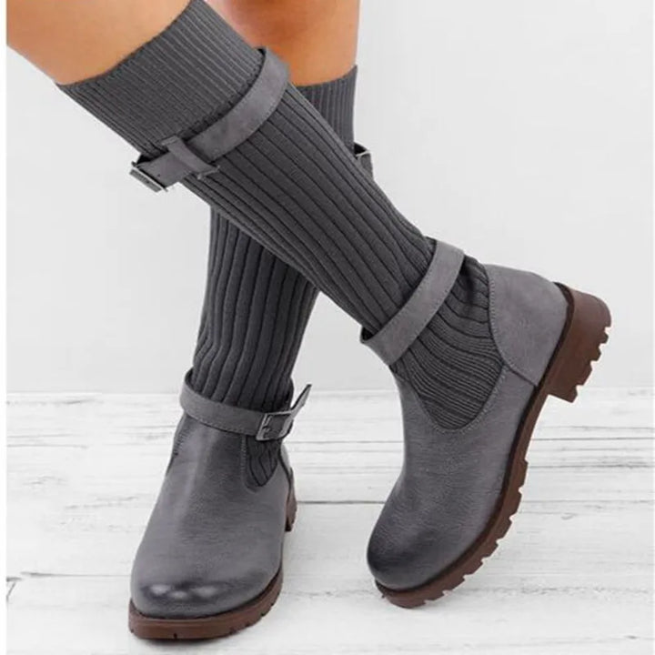 Golvind | Damen Winterstiefel mit Strickschaft - Image 7
