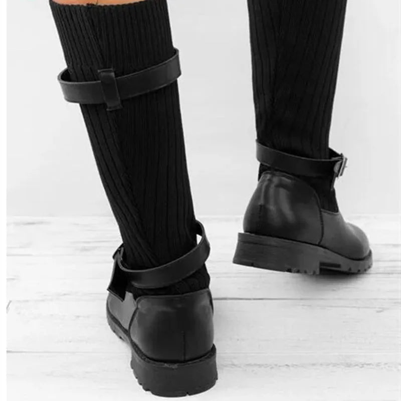 Golvind | Damen Winterstiefel mit Strickschaft - Image 9