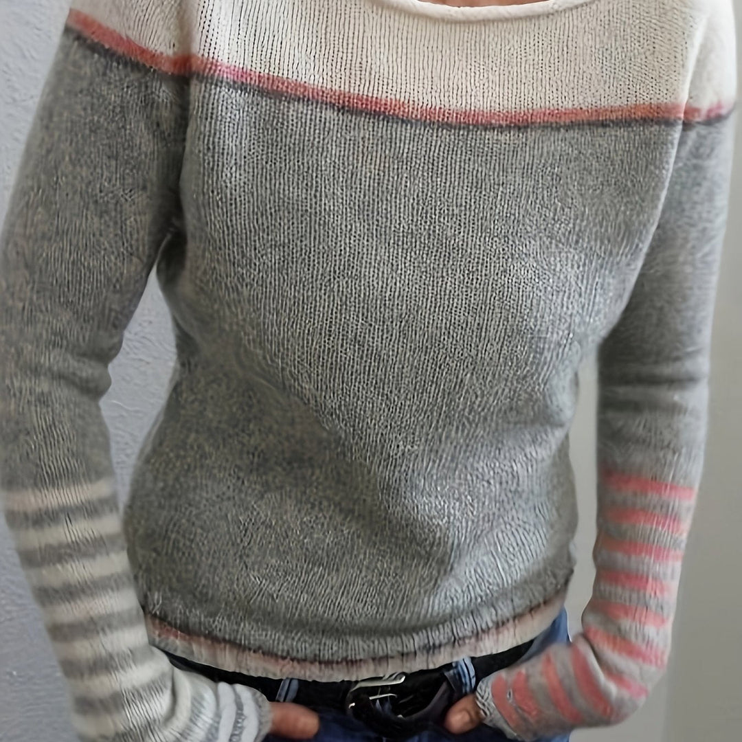 Golvine | Damen Colour-Block Pullover mit Bootsausschnitt - Image 11