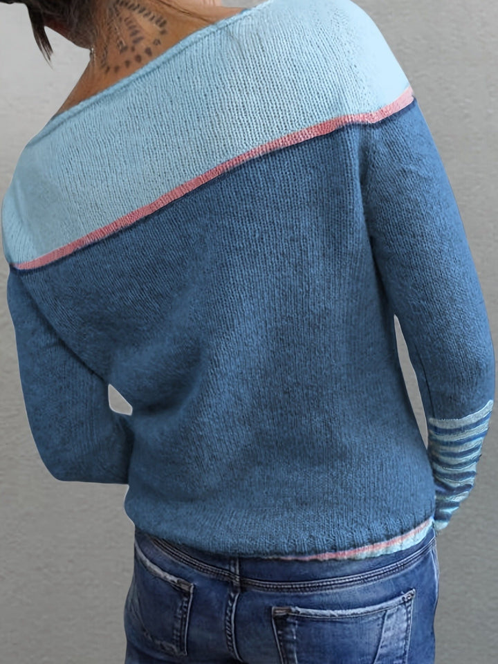 Golvine | Damen Colour-Block Pullover mit Bootsausschnitt - Image 7
