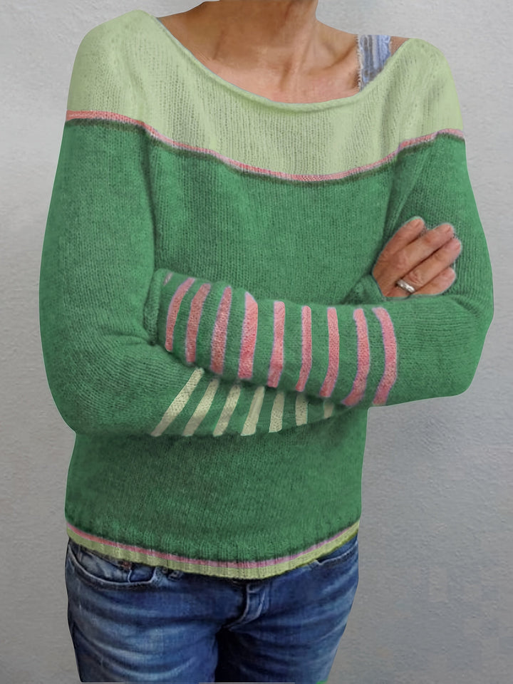 Golvine | Damen Colour-Block Pullover mit Bootsausschnitt - Image 9