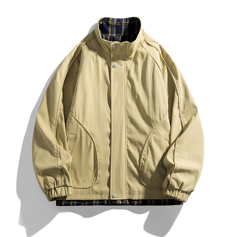 Golvrek | Herren Übergangsjacke Wendejacke Stehkragen - Navy - Image 3