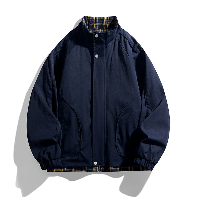 Golvrek | Herren Übergangsjacke Wendejacke Stehkragen - Navy - Image 6