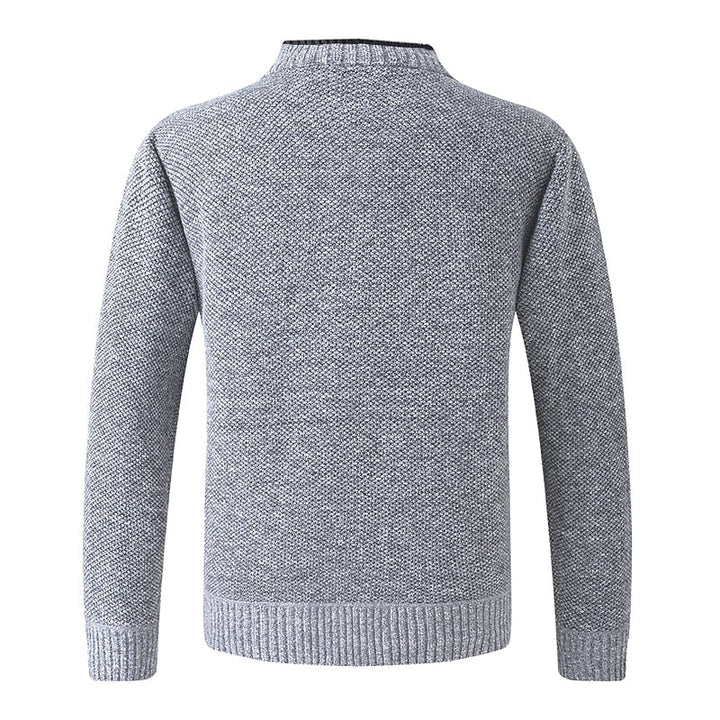 Golvrik | Herren Strickjacke V-Ausschnitt Knopfleiste - Light Grey - Image 7