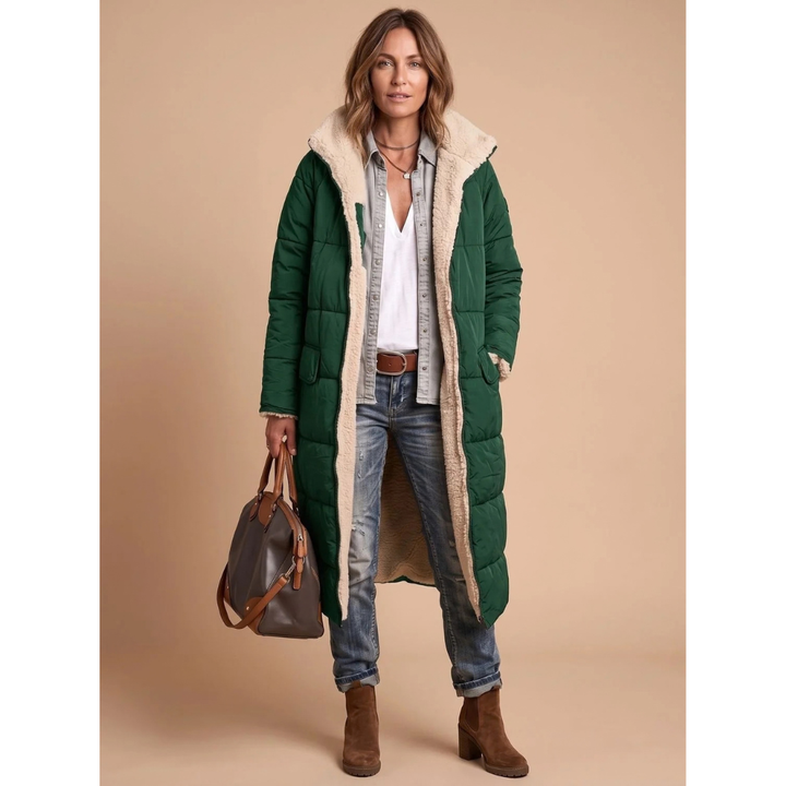 Grelvaine | Damen Lange Winterjacke mit Teddyfutter - Image 4