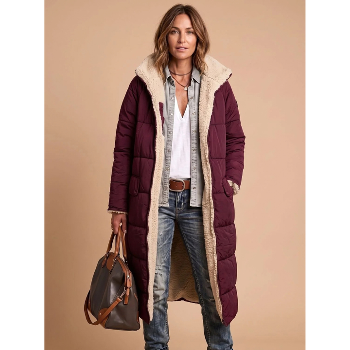 Grelvaine | Damen Lange Winterjacke mit Teddyfutter - Image 6