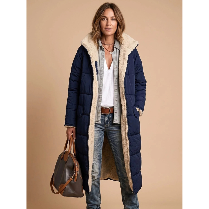 Grelvaine | Damen Lange Winterjacke mit Teddyfutter - Image 7