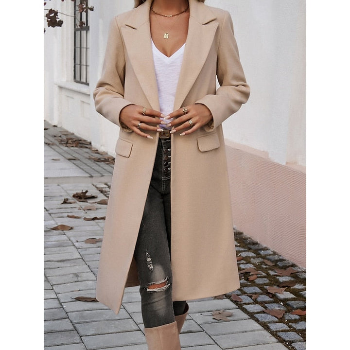 Gundrun | Damen Langer Wintermantel Grau - Grey - Image 13