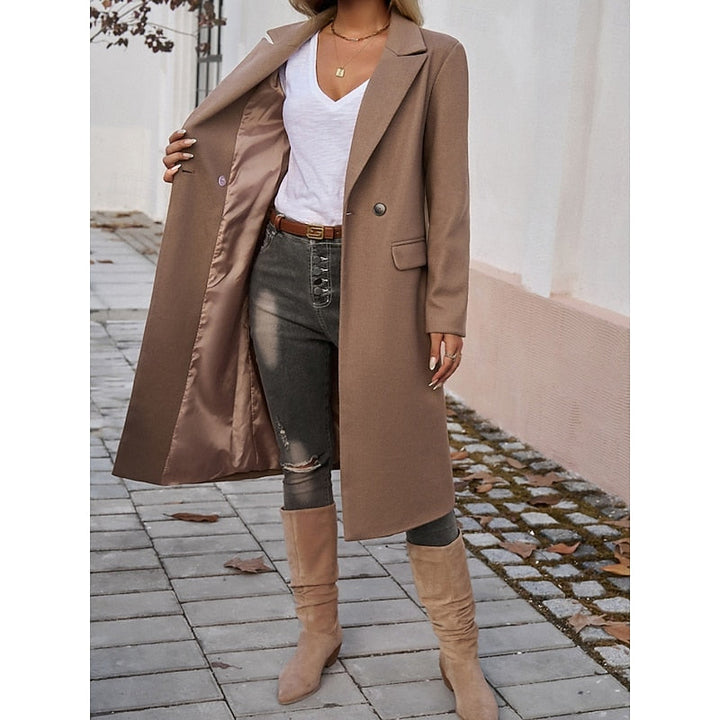 Gundrun | Damen Langer Wintermantel Grau - Grey - Image 7