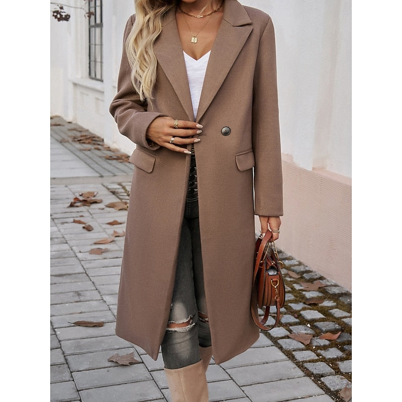Gundrun | Damen Langer Wintermantel Grau - Grey - Image 8