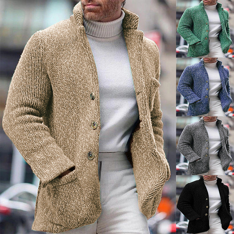 Gundvale | Herren Strickjacke Grobstrick Cardigan - Beige - Image 1
