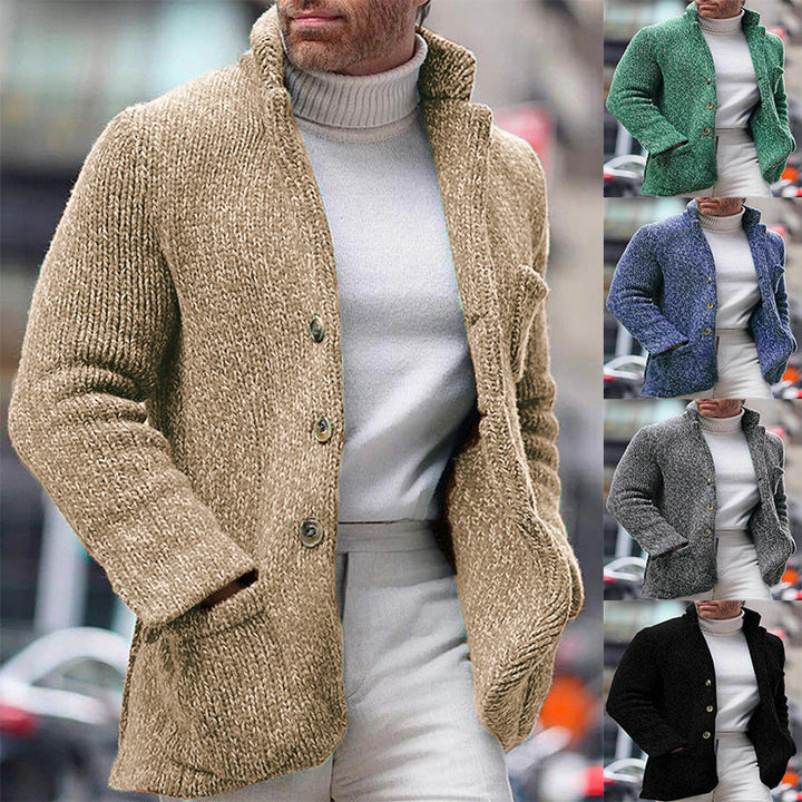 Gundvale | Herren Strickjacke Grobstrick Cardigan - Beige - Image 1