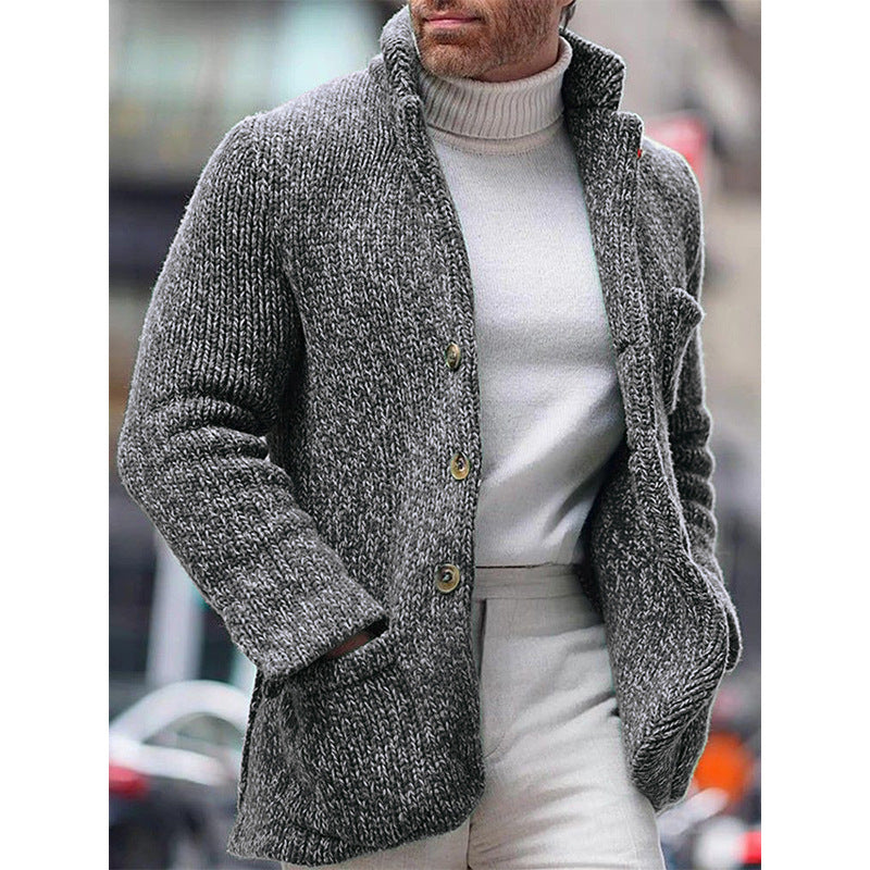 Gundvale | Herren Strickjacke Grobstrick Cardigan - Beige - Image 3