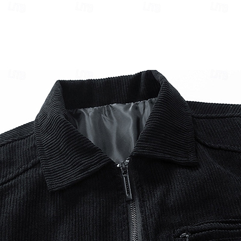 Gundvik | Herren Übergangsjacke Cord Relaxed Fit - Camel - Image 10