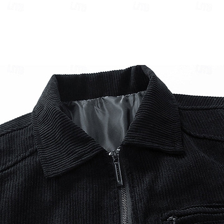 Gundvik | Herren Übergangsjacke Cord Relaxed Fit - Camel - Image 10