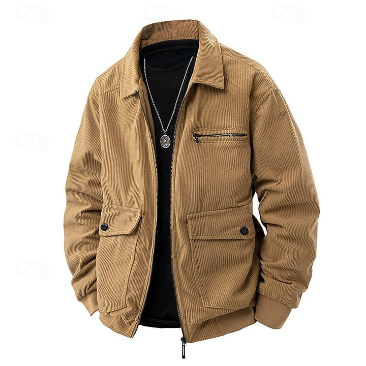 Gundvik | Herren Übergangsjacke Cord Relaxed Fit - Camel - Image 2