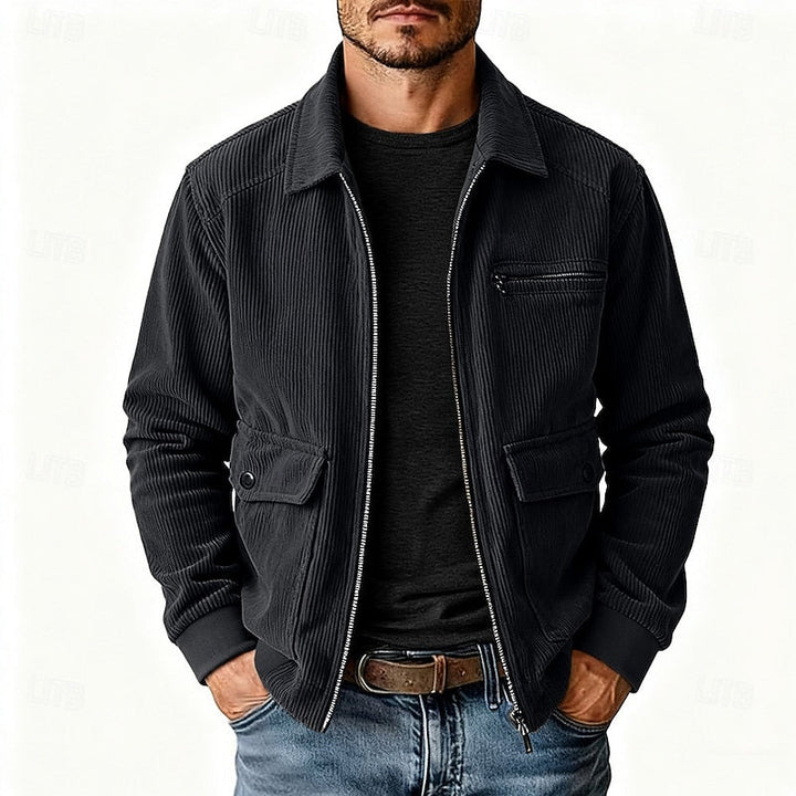 Gundvik | Herren Übergangsjacke Cord Relaxed Fit - Camel - Image 7