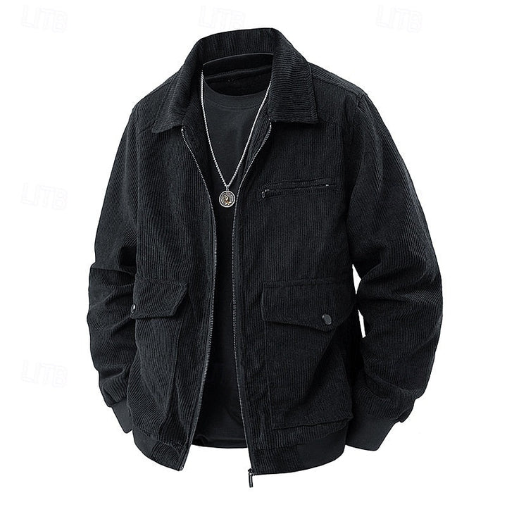 Gundvik | Herren Übergangsjacke Cord Relaxed Fit - Camel - Image 8