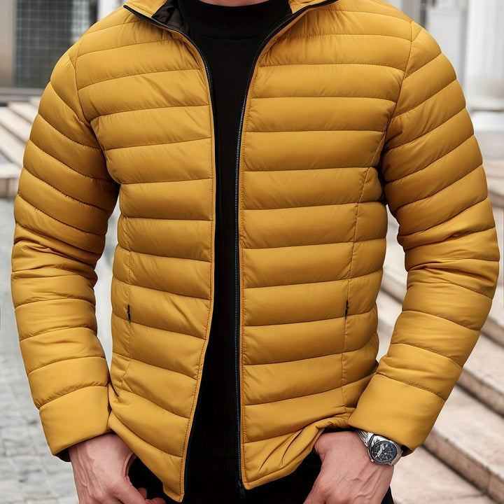 Halvard | Herren Steppjacke Winterjacke - Mustard - Image 1