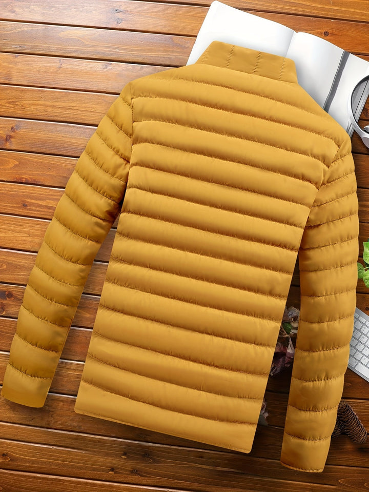 Halvard | Herren Steppjacke Winterjacke - Mustard - Image 3