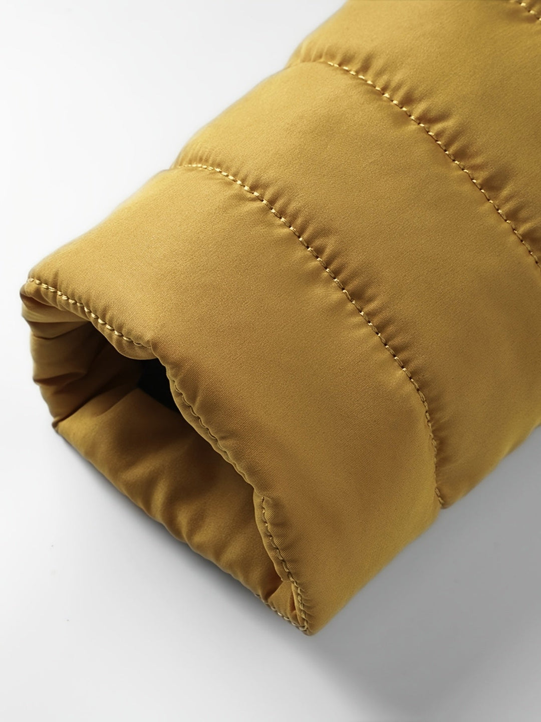 Halvard | Herren Steppjacke Winterjacke - Mustard - Image 7