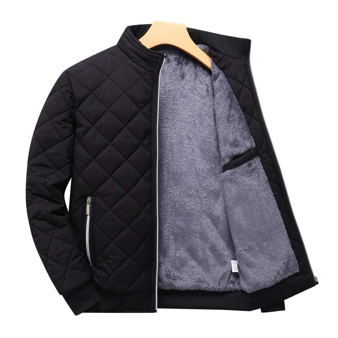 Halvard | Herren Steppjacke Winterjacke mit Fleecefutter - Black - Image 1