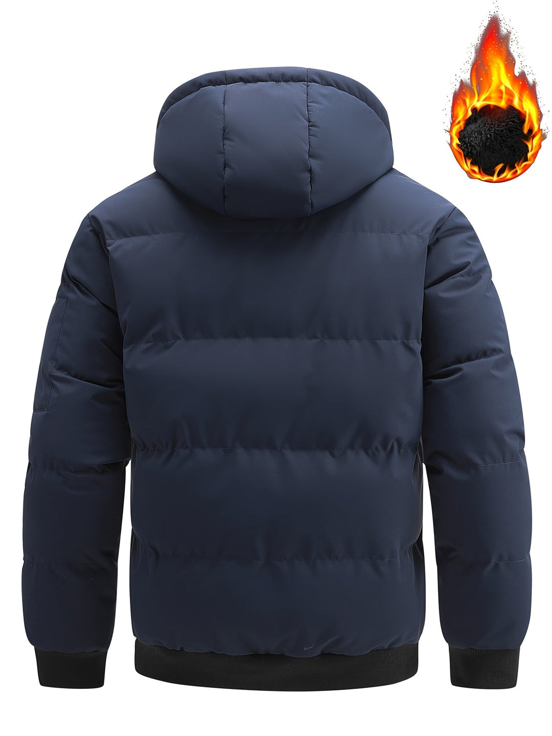 Halvard | Herren Winterjacke Gesteppt mit Kapuze - Black - Image 12