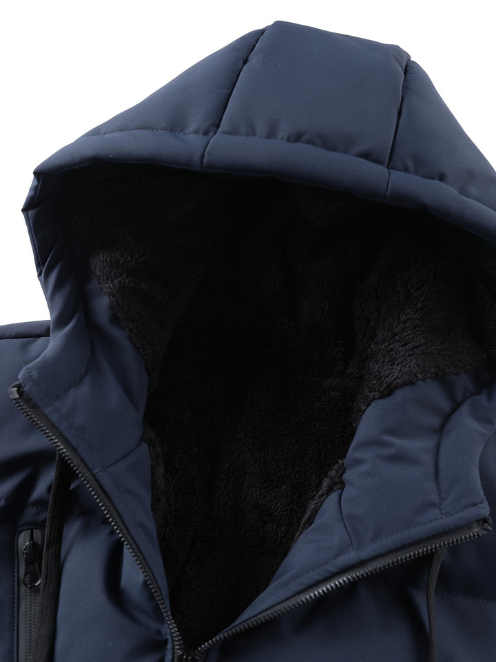 Halvard | Herren Winterjacke Gesteppt mit Kapuze - Black - Image 18