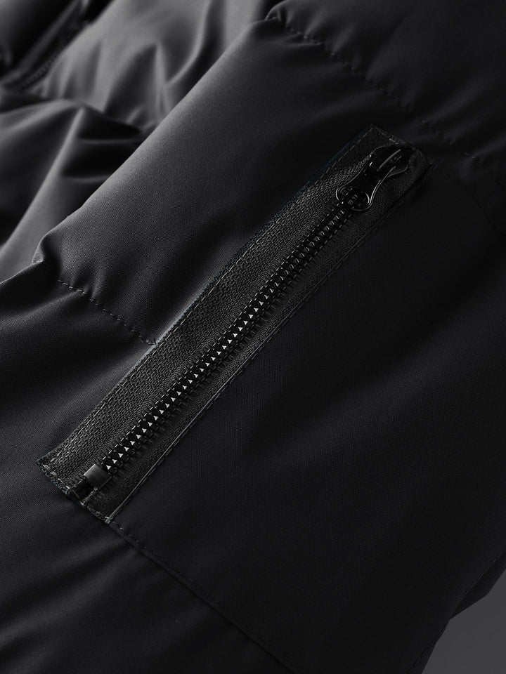 Halvard | Herren Winterjacke Gesteppt mit Kapuze - Black - Image 6