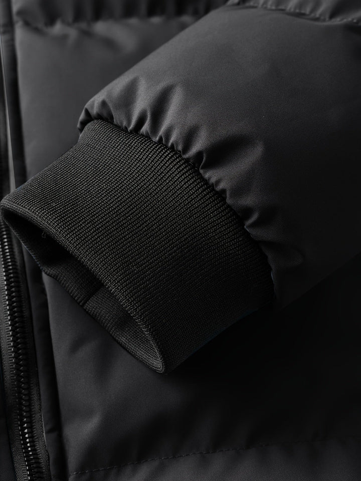 Halvard | Herren Winterjacke Gesteppt mit Kapuze - Black - Image 7