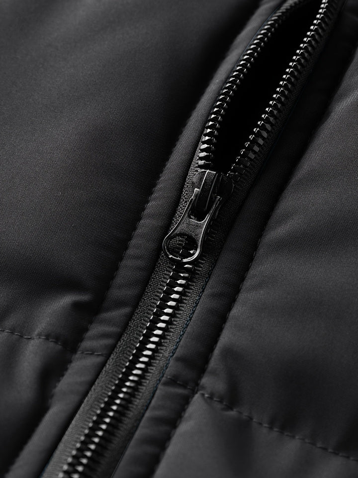 Halvard | Herren Winterjacke Gesteppt mit Kapuze - Black - Image 9