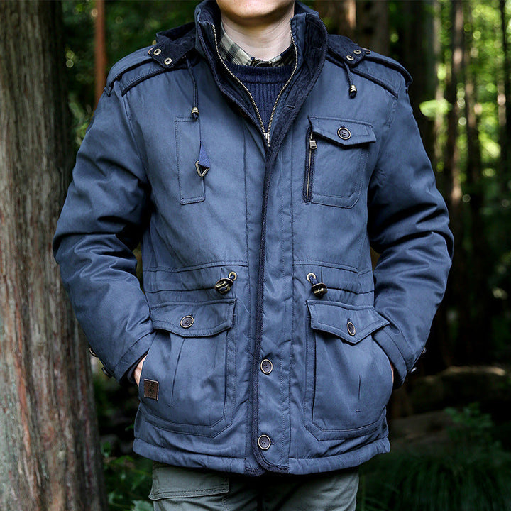 Halvard | Herren Winterjacke mit Kapuze - Olive Green - Image 3
