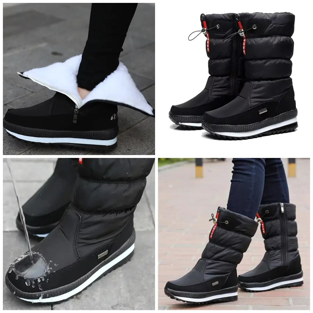 Halvdek | Herren Winterstiefel Wasserdicht Warm - Black - Image 10