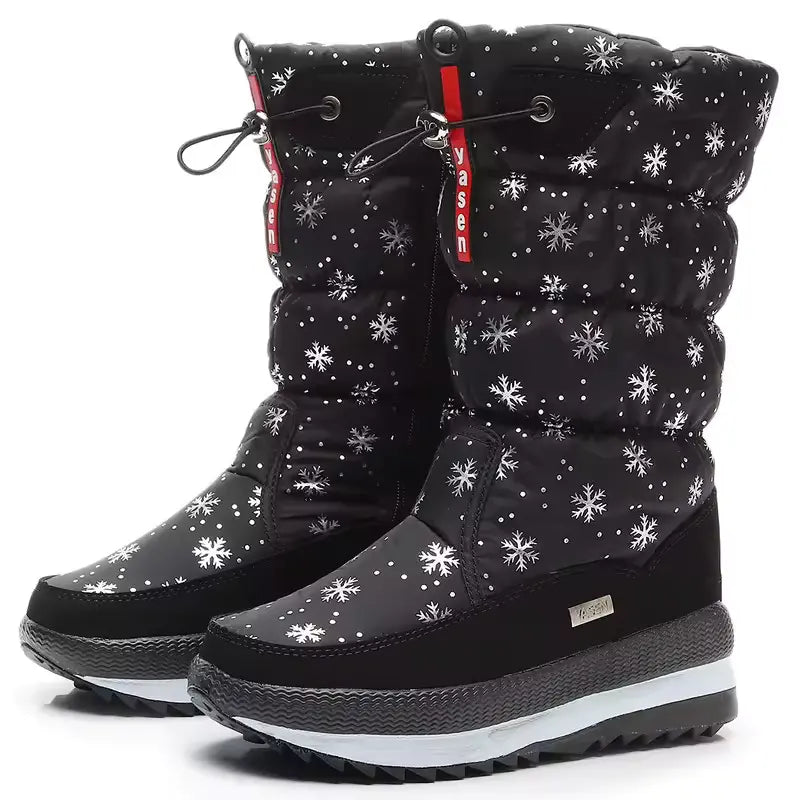 Halvdek | Herren Winterstiefel Wasserdicht Warm - Black - Image 8