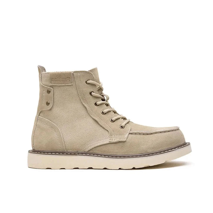 Halvdis | Damen Winterstiefel Schnür-Stiefelette - Beige - Image 4