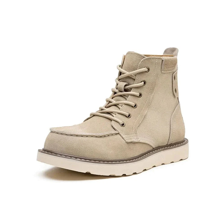 Halvdis | Damen Winterstiefel Schnür-Stiefelette - Beige - Image 5