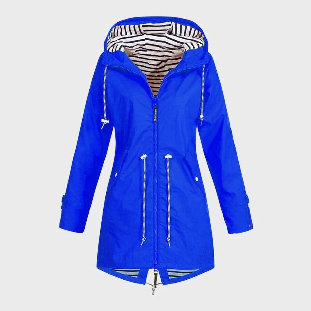 Halveka | Damen Wasserdichte Regenjacke mit Kapuze - Red - Image 5