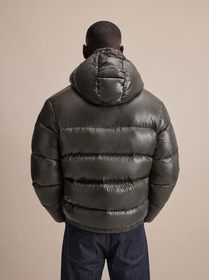 Halvern | Herren Steppjacke Winterjacke mit Kapuze - Olive Green - Image 10
