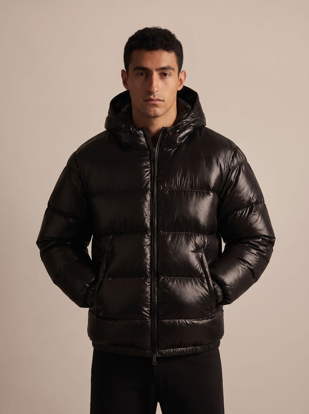 Halvern | Herren Steppjacke Winterjacke mit Kapuze - Olive Green - Image 4