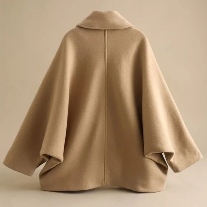 Halvgret | Damen Wintermantel Oversize Wollmantel - Camel - Image 2