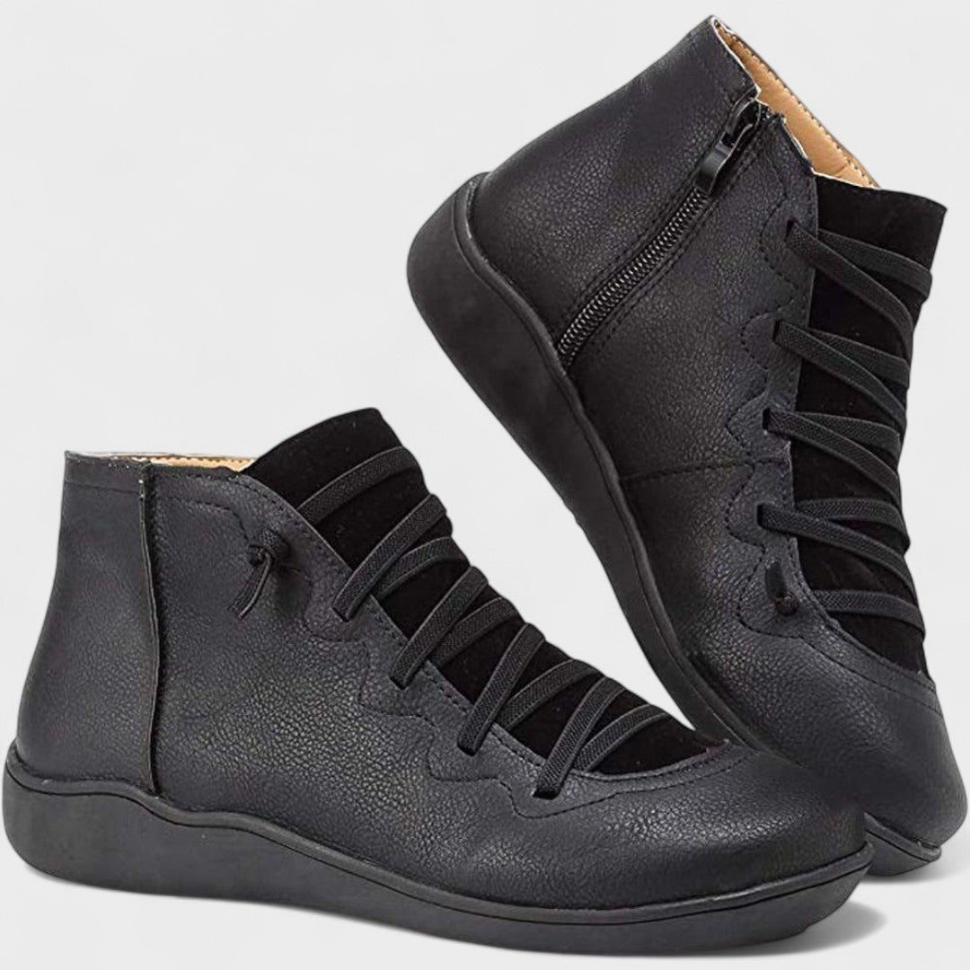 Halvine | Damen Stiefeletten mit Schnürung - Red - Image 3