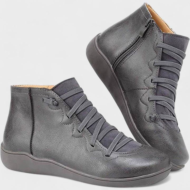 Halvine | Damen Stiefeletten mit Schnürung - Red - Image 4