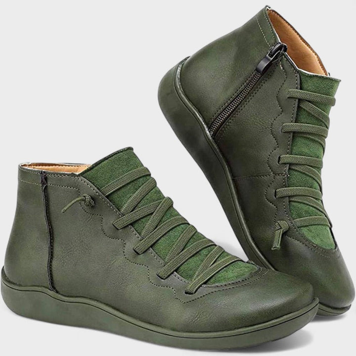 Halvine | Damen Stiefeletten mit Schnürung - Red - Image 6